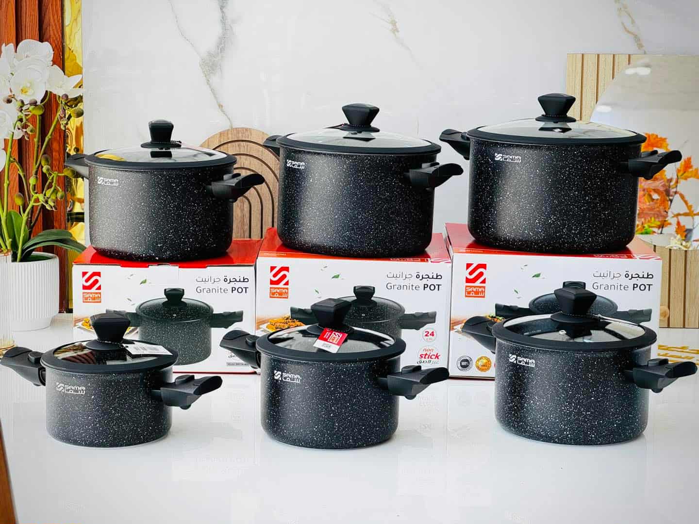 طنجرة جرانيت الحجم 22cm